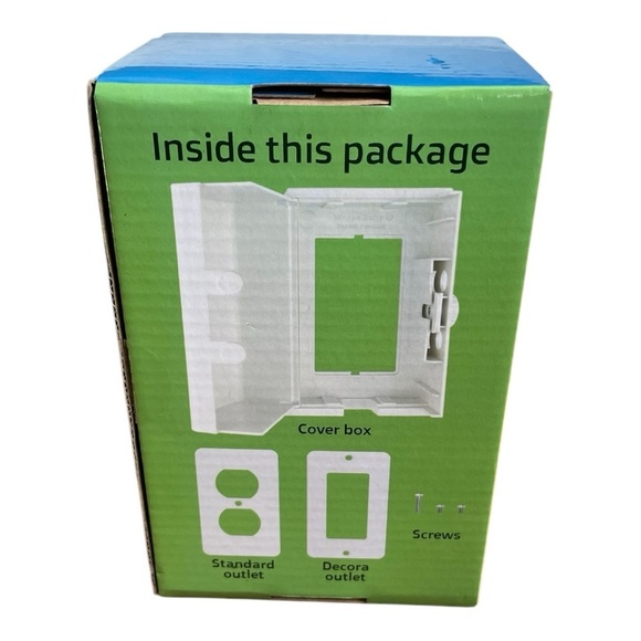 NIB Outlet Cover Box White Baby Safety Double Locking Secure Outlet Cover Box - Picture 3 of 4